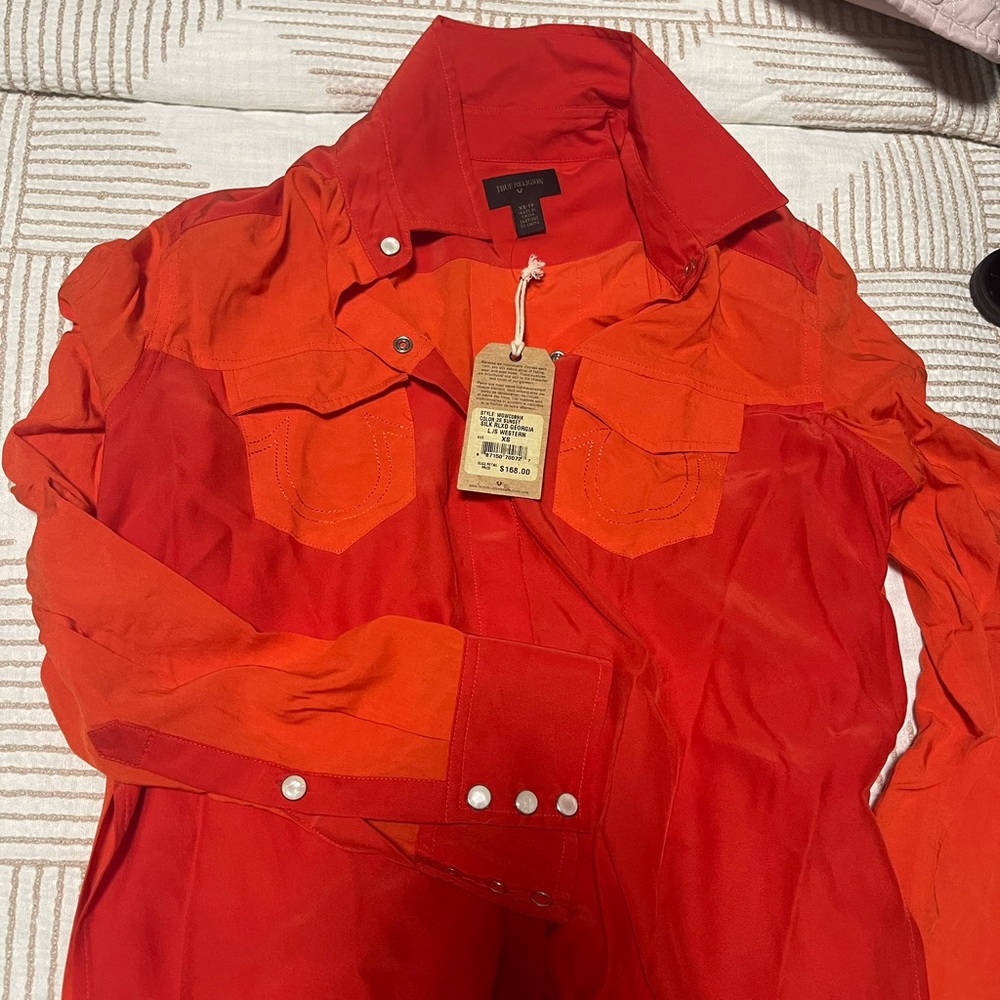 True Religion Western Button Up with Pearl snaps
